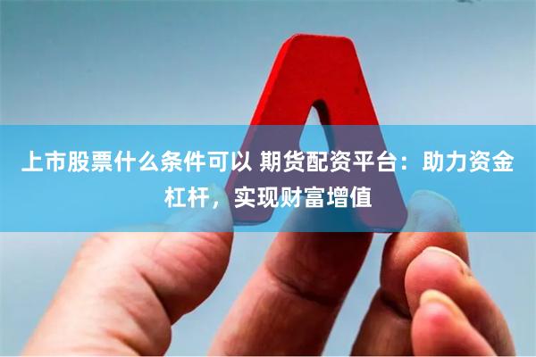 上市股票什么条件可以 期货配资平台：助力资金杠杆，实现财富增值